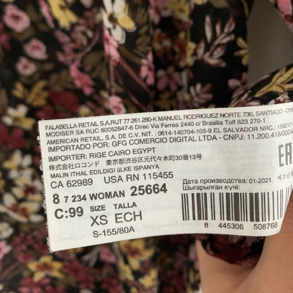 Mango Floral Off-the-Shoulder Blouse - Picture 3 of 7